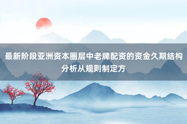 最新阶段亚洲资本圈层中老牌配资的资金久期结构分析从规则制定方
