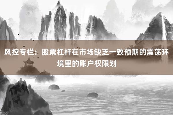 风控专栏：股票杠杆在市场缺乏一致预期的震荡环境里的账户权限划