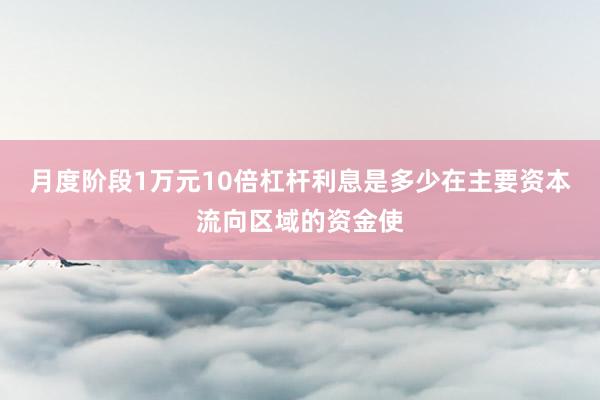 月度阶段1万元10倍杠杆利息是多少在主要资本流向区域的资金使