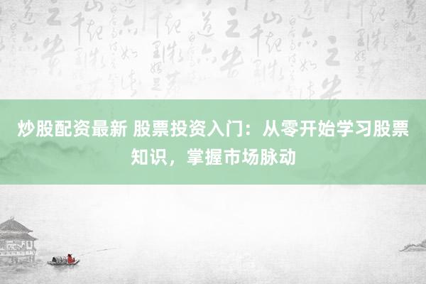 炒股配资最新 股票投资入门：从零开始学习股票知识，掌握市场脉动